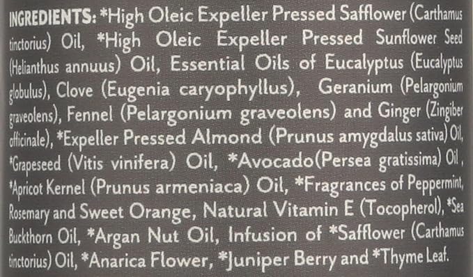 Soothing Touch Peppermint Rosemary Organic Bath, Body & Massage Oil, 4 Fl Oz