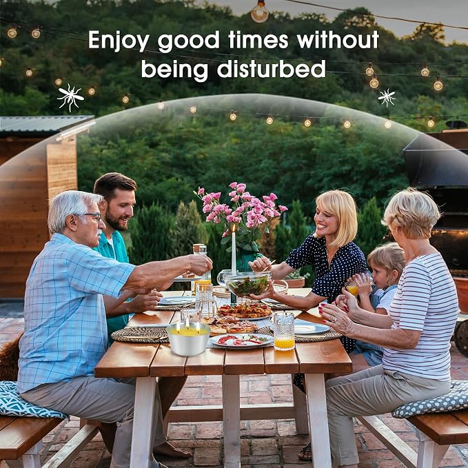 Large Citronella Candles Outdoor - Lemongrass Scented Candle Set 2 Pack Natural Wax Bucket Citronella Candles up to 180 Hours for Garden Patio Yard Home Balcony Camping Backyard