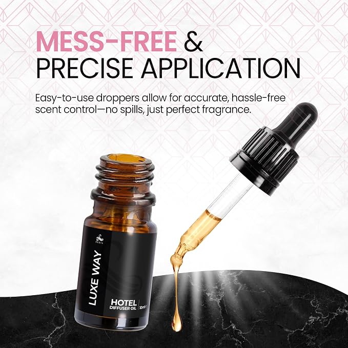 Luxe Way Diffuser Oils | 10ml Oil Diffuser Essential Oils | Versatile and Mess-Free | Hotel Essential Oils for Diffuser by Perfa