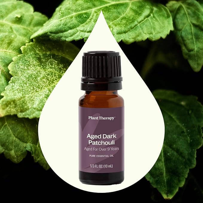 Plant Therapy Aged Dark Patchouli Essential Oil 10 mL (1/3 oz) – 100% Pure, Therapeutic Grade – Aged Patchouli Oil with Deep, Bold, Earthy Scent – Aromatherapy & Fragrance Oil for Diffusers & Skin
