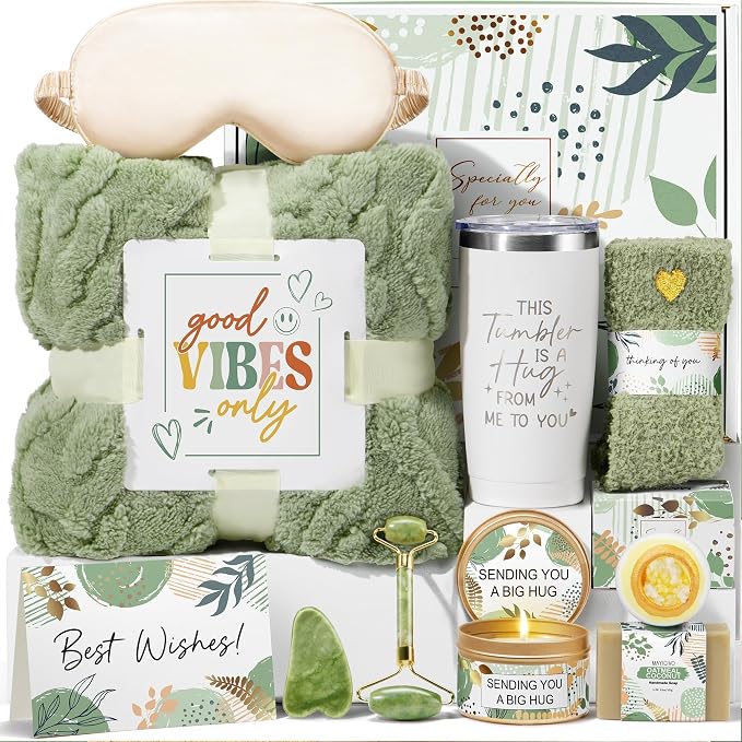 Self Care Get Well Soon Gift Baskets for Women, Birthday Gifts for Women Care Package Sympathy Thinking of You Relaxing Spa Gift Set, Christmas Unique Gifts for Mom Her Friends Wife Girlfriend Sister
