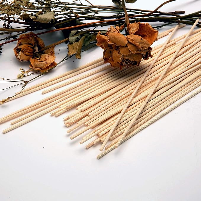 TOMCENXI 120PCS Reed Diffuser Sticks,7.5 Inch Natural Rattan Sticks,Essential Oil Aroma Diffuser Replacements Sticks