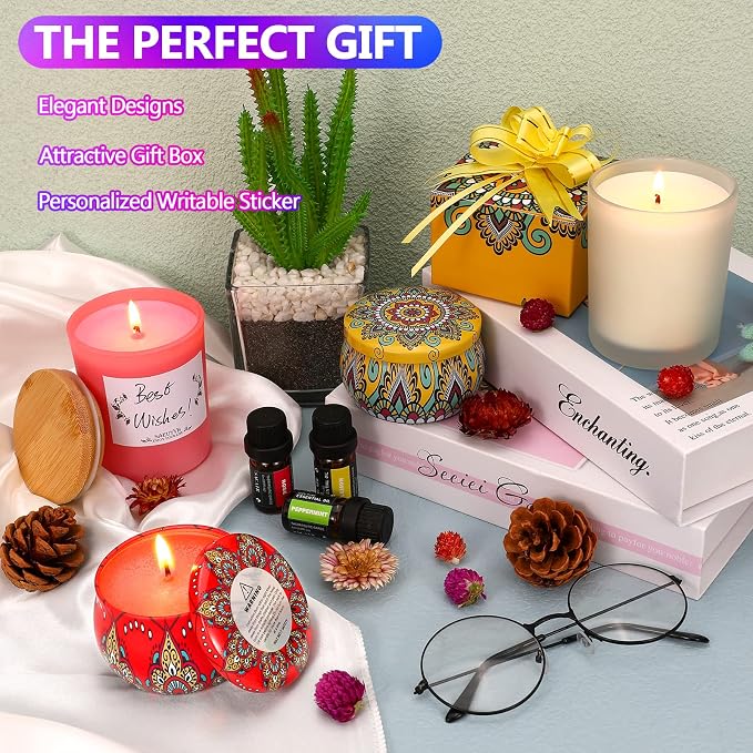 SAEUYVB Candle Making Kit,Candle Making Kit for Adult with Wax Melting Pot,DIY Starter Soy Candle Making Supplies/Kit - Perfect as Home Decorations