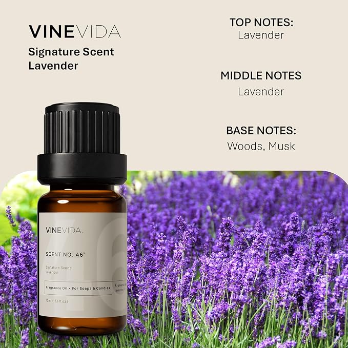 VINEVIDA [0.33oz] Lavender Fragrance Oil for Candle Making and Soap Making - Premium Candle Scents for Soy Candles
