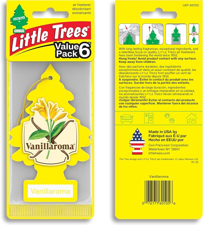 LITTLE TREES Car Air Freshener | Hanging Tree Provides Long Lasting Scent for Auto and Home | 24 Air Fresheners |Vanillaroma