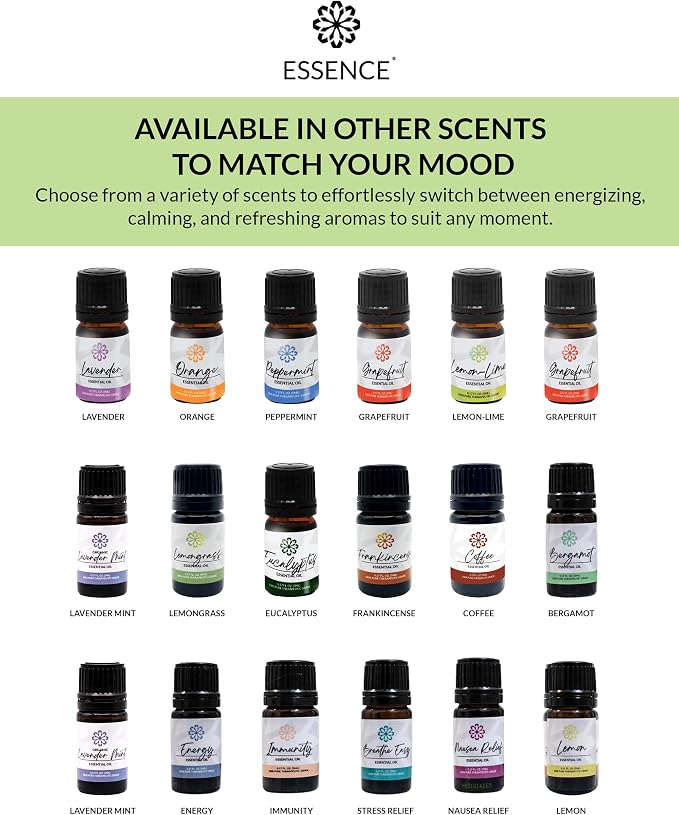 Essence Pearl Travel Case | Stress Relief Essential Oil | Aromatherapy Nasal Diffuser & Essential Oil Carrying Case | Lavender & Copaiba Blend | Travel-Friendly Kit | Black Pod