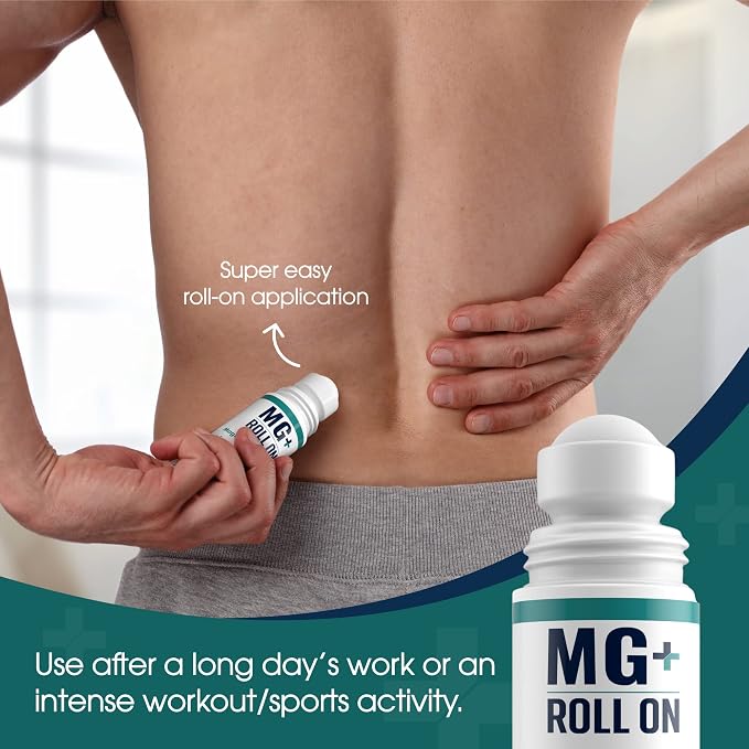 MARS WELLNESS MG+ Cooling Roll on Pain Relief (3 oz) – Fast Acting Arnica Roll on 5% Menthol Magnesium & Arnica – Penetrating Menthol Pain Relief Roll On Topical Pain Relief - 5 Pack