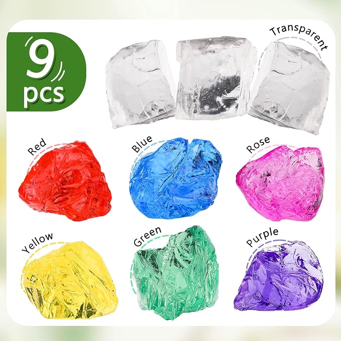 Blingfun Jelly Candle Making Kit,9pcs Gel Wax -7 Colors Candle Making kit，Includes Wax Wicks Wick Stickers，Wooden Wick Holders and More，DIY Starter Candle Making Kit 2.8LB/45oz