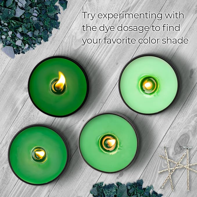 Green Candle Dye 2oz for Soy Candle Making – Highly Concentrated Candle Wax Dyes – Candle Shop Premium Color Dye Chips for Soy Wax, Beeswax, Paraffin