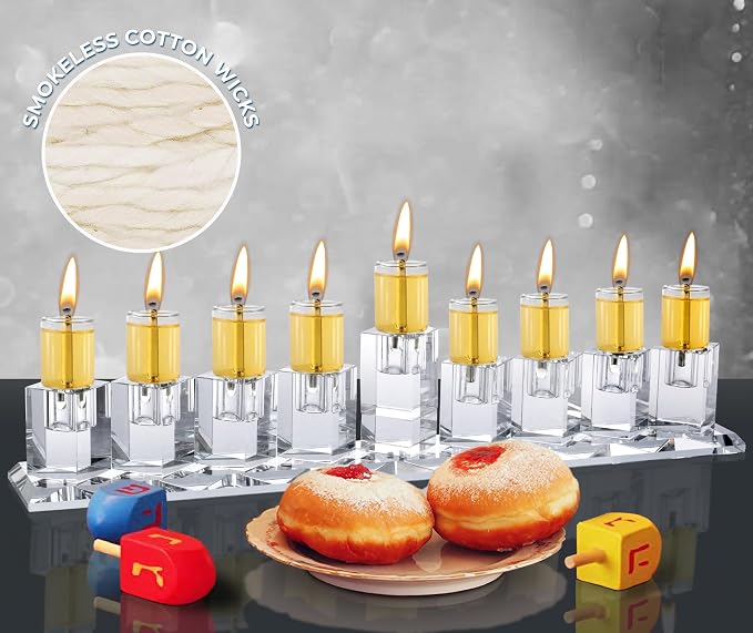 Ner Mitzvah Smokeless Cotton Wicks - 50 Pack (Approx.) - 100% Natural, for Oil Cup Candle Lighting, Multipurpose Use