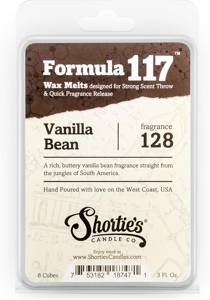 Shortie's Candle Company Vanilla Premium Wax Melts Variety 3 Pack - 9 Oz., Strong & Long Lasting, Non-Toxic - Made with Essential & Natural Oils - Formula 117