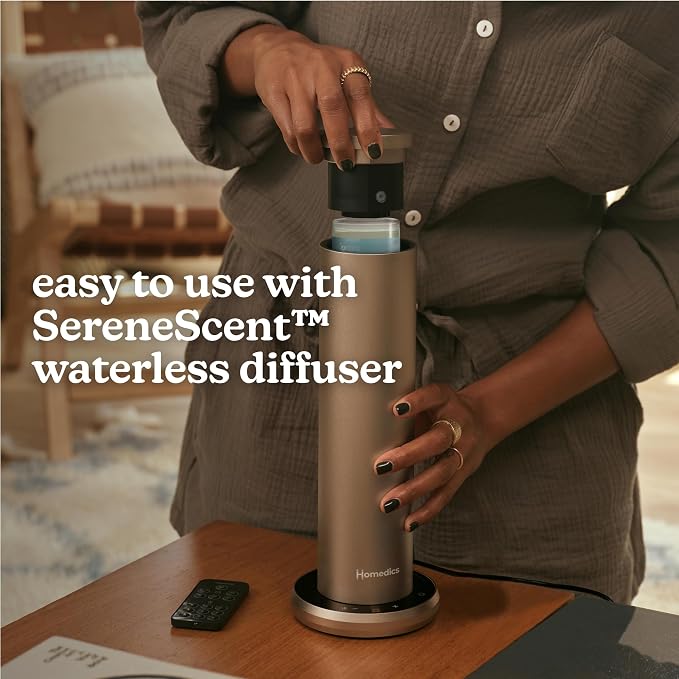 Homedics SereneScent Waterless Diffuser Oil Refill — Maldives Escape (120ml). Clean, Safe, Luxurious Hotel-Inspired Home Fragrance. Compatible with SereneScent Diffusers. Easy Twist Plug & Play