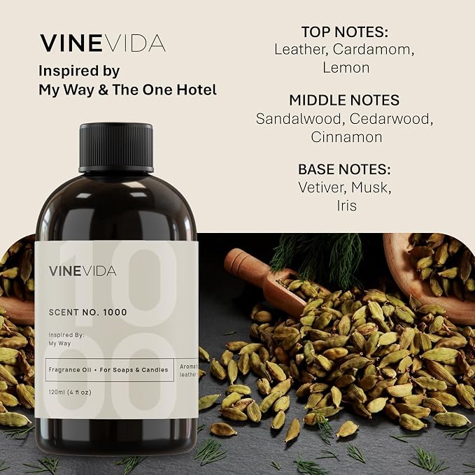 VINEVIDA [4oz] Scent No.1000 Fragrance Oil for Candle Making and Soap Making - Premium Candle Scents for Soy Candles