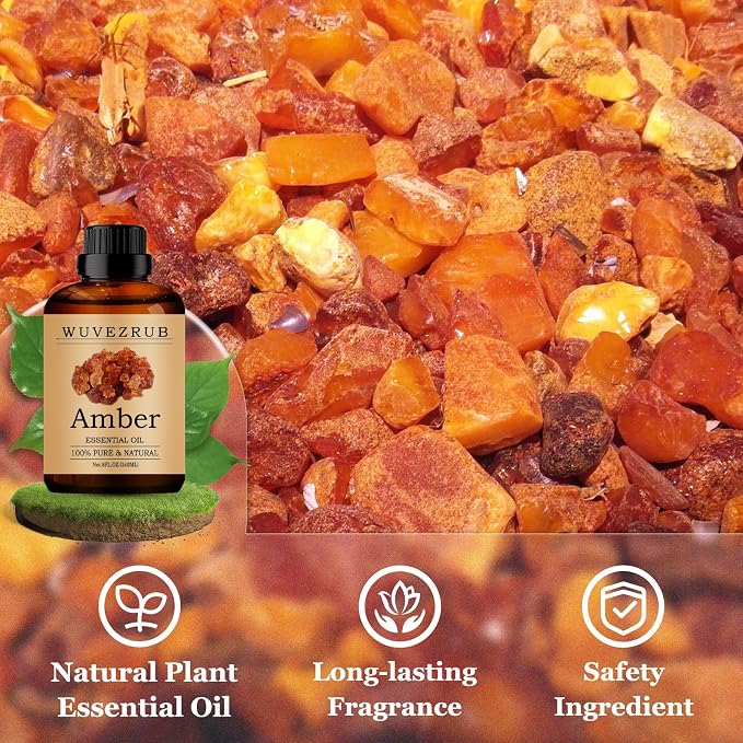 Amber Essential Oils 240ML, Pure Amber Essential Oil for Aromatherapy Diffuser - 8 Fl Oz