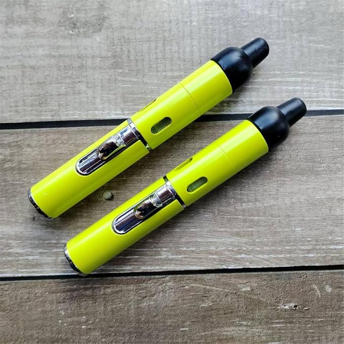 Torch Lighter,Handheld Multifunctional All-in-One Tube Built-in Detachable Windproof Lighter,Outdoor,Indoor,Camping,Candle,Birthday,Lemon Green(2PCS)