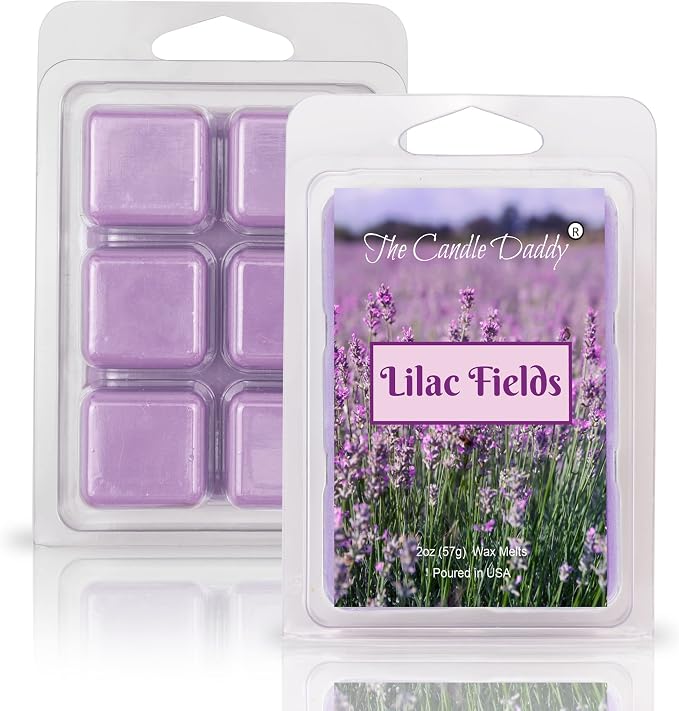Lilac Fields - Floral Spring Scented Wax Melt - 1 Pack - 2 Ounces - 6 Cubes