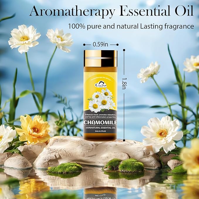 Essential Oil Set, 40 Pcs Fragrance Aromatherapy Oils for Skin, Diffusers, Home Care, Humidifier, Laundry, Candle Making - Tea Tree, Sandalwood, Lavender, Vanilla, Eucalyptus and More(5mL)