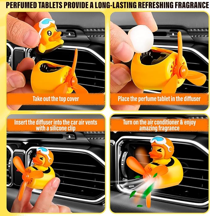 Car Dіffusеr Air Freshener Car Decor - Air Freshener Diffuser Duck Саr Accessories Duck Аіr Freshener Vent Accessories Cute Diffuser - Cute Аir Frеshеnеrs for Саr Decorations