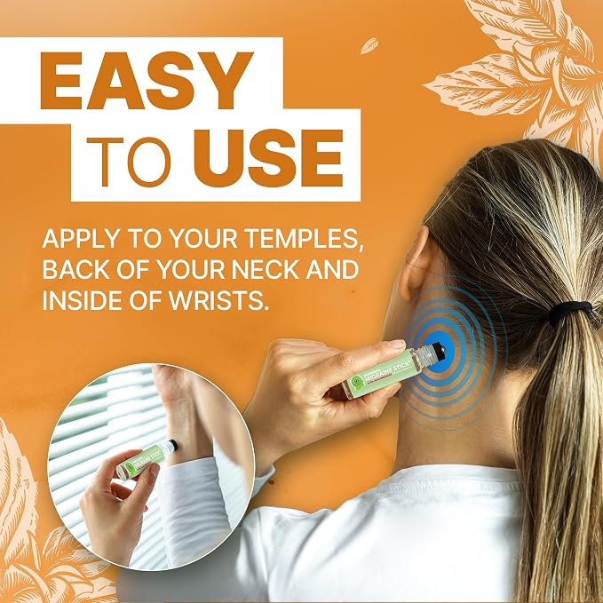 MIGRASTIL Migraine Stick with Magnesium. Cooling Peppermint Eucalyptus Essential Oil Topical Magnesium for Headache Support. Made in The USA 10 ml