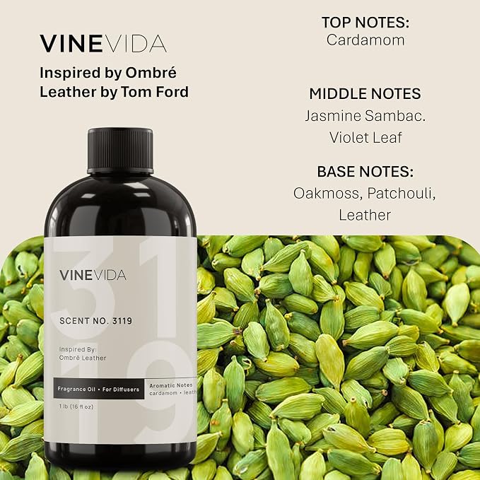 VINEVIDA [16 Oz] Inspired by: Ombre Leather; Diffuser Oil Refill | Premium Scent Diffuser Oil for Home | Non-Toxic Fragrance