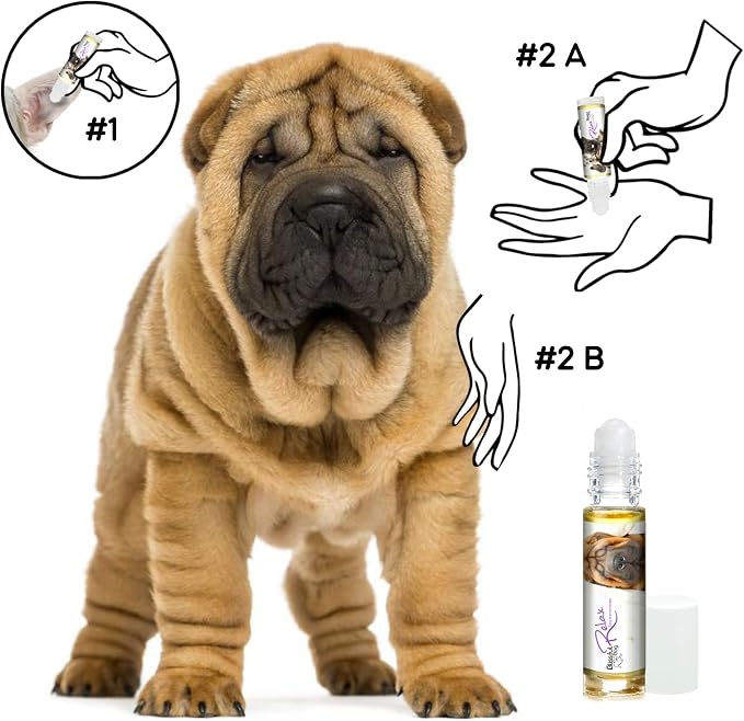 The Blissful Dog Chinese Shar-Pei Relax Roll-ON Aromatherapy for Dogs - Anxiety Relief for Dogs