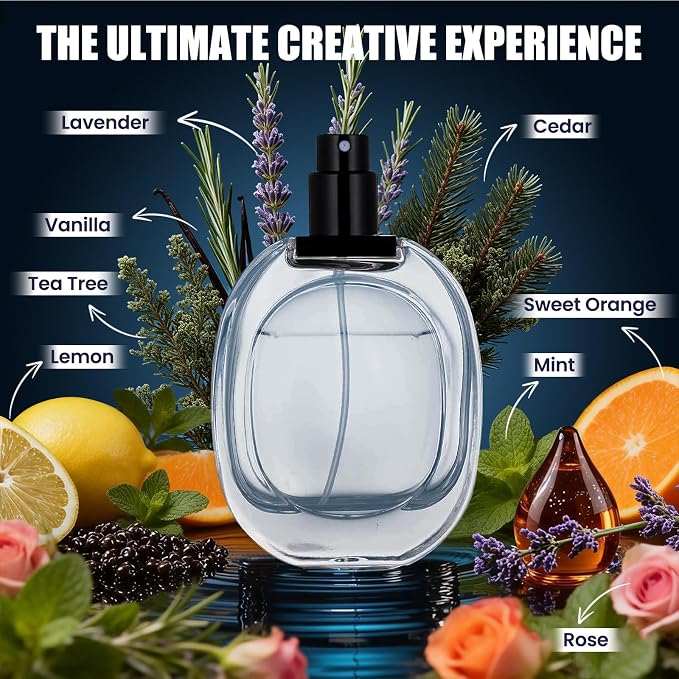 Perfume Making Kit- DIY Cologne Making Kit for Men, Make Your Own Scent with Essential Oil, Spray Bottle, Men's Fragrances Maker, Scent Set, Perfume Gifts for Women Girls Boyfriend