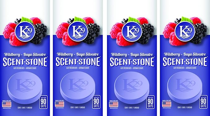 (K16018-4) K29 'Wild Berries' Stone Air Freshener, (Pack of 4)