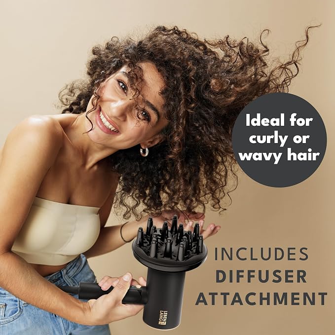LEBENLANG Ionic Hair Dryer 1875W - Compact, Portable, Lightweight, with Diffuser and Bag for Travel