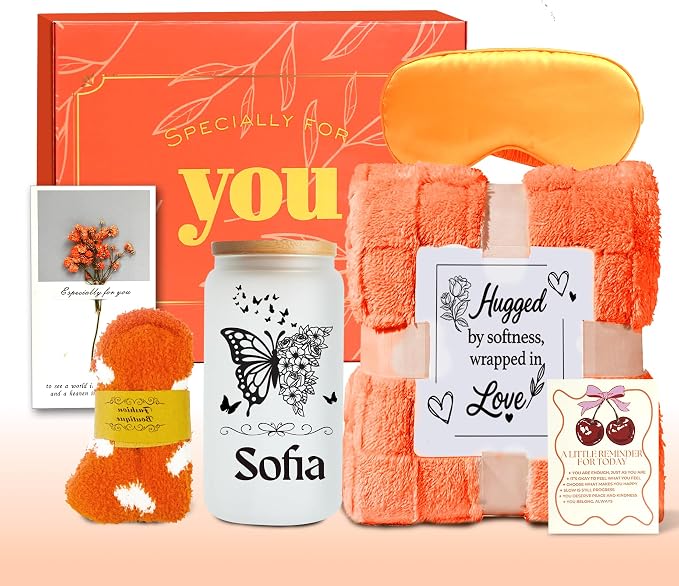 Fall Gift Basket - Halloween Boo Basket, Self-Care Spa Gift Box, Autumn Thanksgiving Birthday Christmas Gifts for Mom, Sister, Friends (Customize)