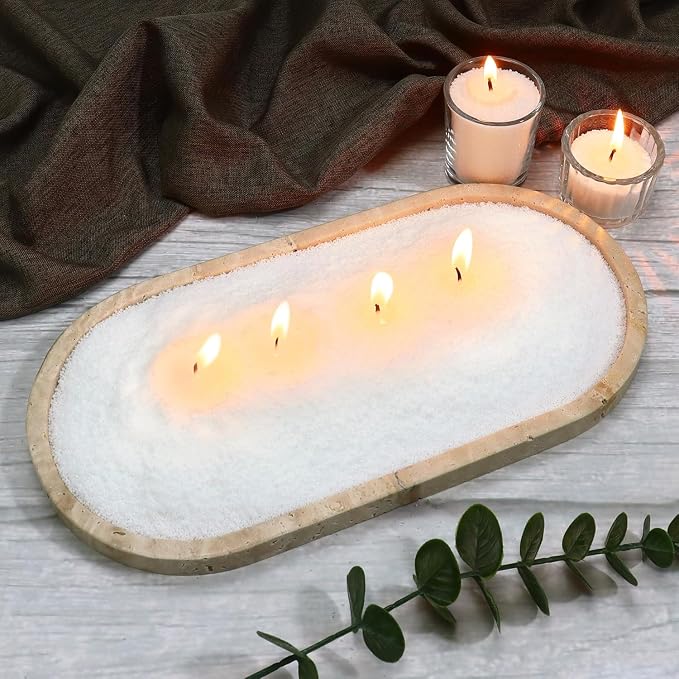 ZQSSmlied 1.1LB Jasmine Scented Candle Sand with Wicks, Candle Wax for DIY Candles Making, Refillable Beaded Wax Non-Toxic Sand Beaded Waxs Customized Making for Home Decoration Wedding Party
