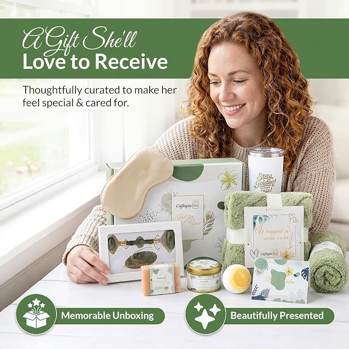 Gift Set Women, Get Well Gifts Women, Gift Basket Womens, Care Package Womens, Self Care Gifts Woman, Birthday Gift Box Woman, Spa Gifts for Her, Hug Box for Her