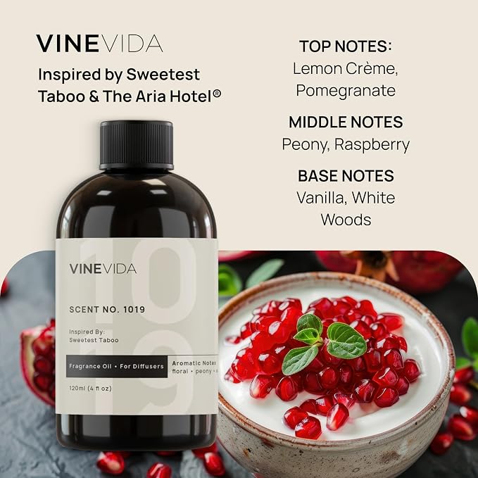 VINEVIDA (16oz) Hotel Diffuser Oil - Luxury Scents for Home - Cold Air Diffuser Oil - Hotel Essential Oil - Scent No.1019 Inspired by The Aria Hotel