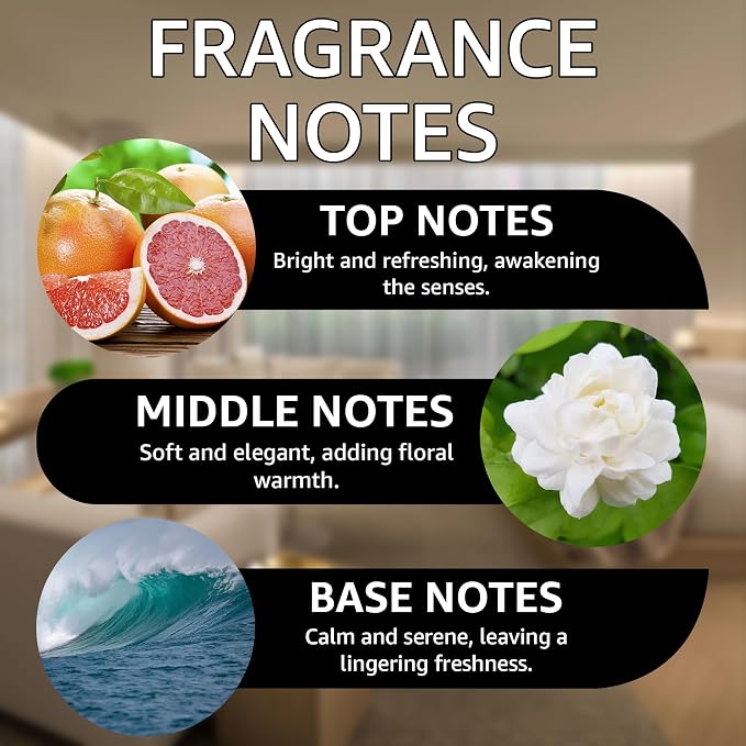Private Cabana Fragrance Oil | Citrus, Jasmine & Ocean Notes | Long Lasting Scent Reed Diffuser Oil for Home, Office, Hotel, Spa, Car & Linen Spray | Pet Friendly IFRA Compliant, 16 oz
