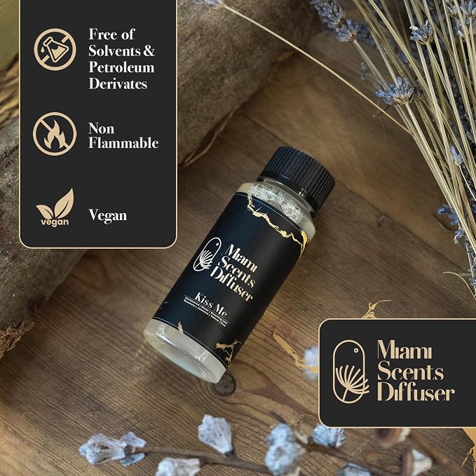 Velvet Kiss Essential Oil Refill Luxury Hotel Inspired - Long Lasting Aroma for Home & Office Diffuser - 120 ml Fresh Blend of Jasmine, Rose, Musk and Rosemary, Scent for Spa Wellness Aromatherapy.