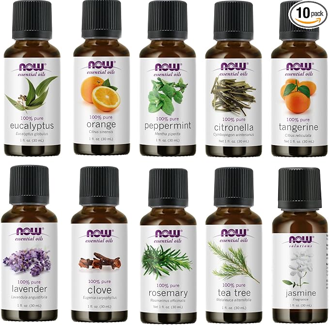 Now Foods Essential Oils 10-Oil Variety Pack Sampler - 1oz Each