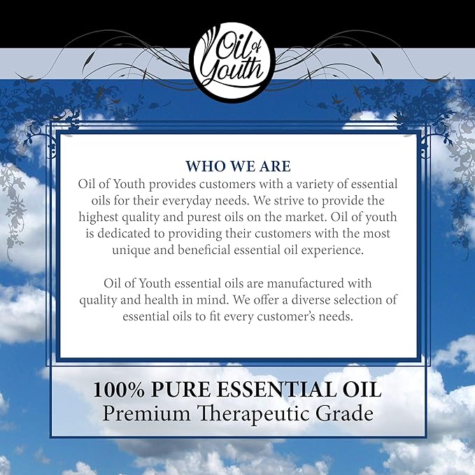 Oil of Youth Therapeutic Grade Lemongrass Essential Oil 4 fl oz with Dropper for Diffuser, Hair, Skin, and Aromatherapy