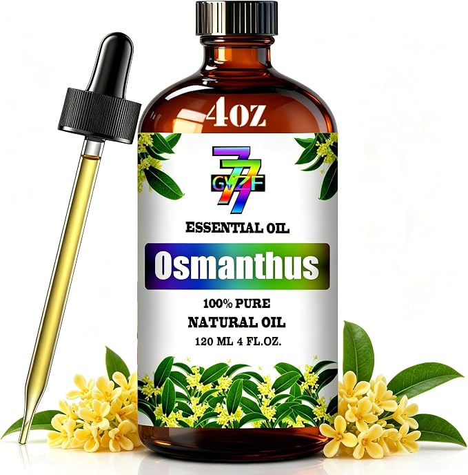 Osmanthus Essential Oil, Osmanthus Oils, For Diffuser, Home, Bedroom, Yoga, Office, Humidifier, DIY Candle Making, Soap Supplies, Gift, Essential Oil, GV77ZF Osmanthus Fragrance Oil - 4 fl oz (120 ml)