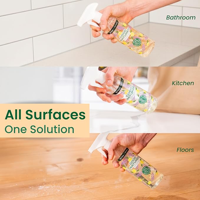 Good Natured Brand All-Purpose Cleaner Concentrate | 8oz makes 128oz | Orange Essential Oil | 16X Concentrated Natural Multi-Surface Cleaner