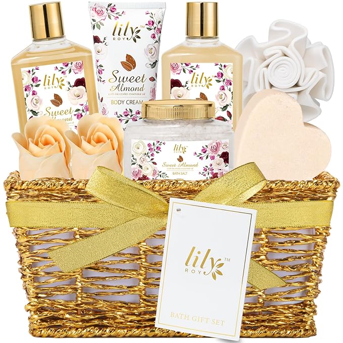 Gifts for Women, Birthday Gift, Bath and Body Gift Basket Set - 9 Pcs Spa Gift Basket for Women, Spa Kit | Christmas Gifts, Valentines Day Gift, Mothers Day Gift Basket Set for Mom