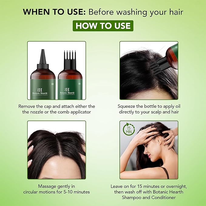 Botanic Hearth 100% Pure Tea Tree Hair Oil For Hair Growth & Hair Treatment Oils 6.7 Fl Oz, 2 Pack|Infused with coconut Oil|Hair Oil Repairs Dry Damaged Hair, Strengthening, Healthier| All Hair Types