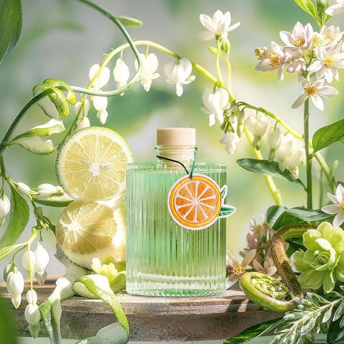 COCORRÍNA Reed Diffuser, Sage & Citrus Scent Oil Diffuser, 6.09 fl oz, 8 Reeds, Long-Lasting Home Fragrance, Bathroom Bedroom Shelf Decor & Gifts