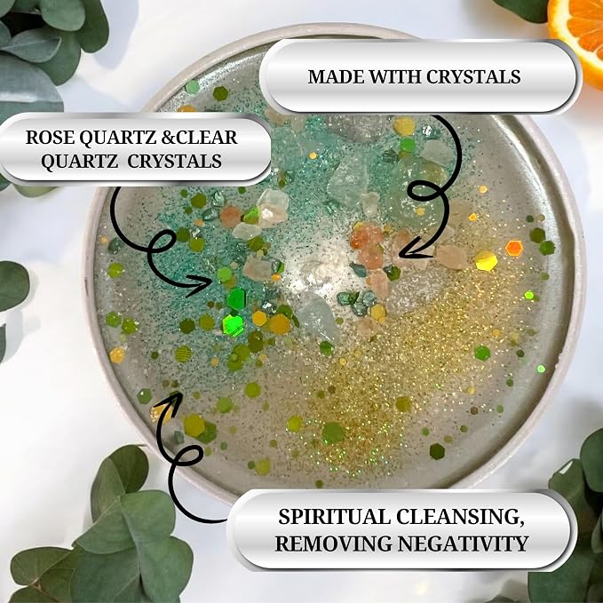 Aura Cleansing Spiritual Candle | Energy Cleansing | Soy Candles Non Toxic | Sage Candle | Cleanse Your Home & Calm and Relax| Purifcation, Spiritual Cleansing & Banishing Rituals (Medium 8oz)