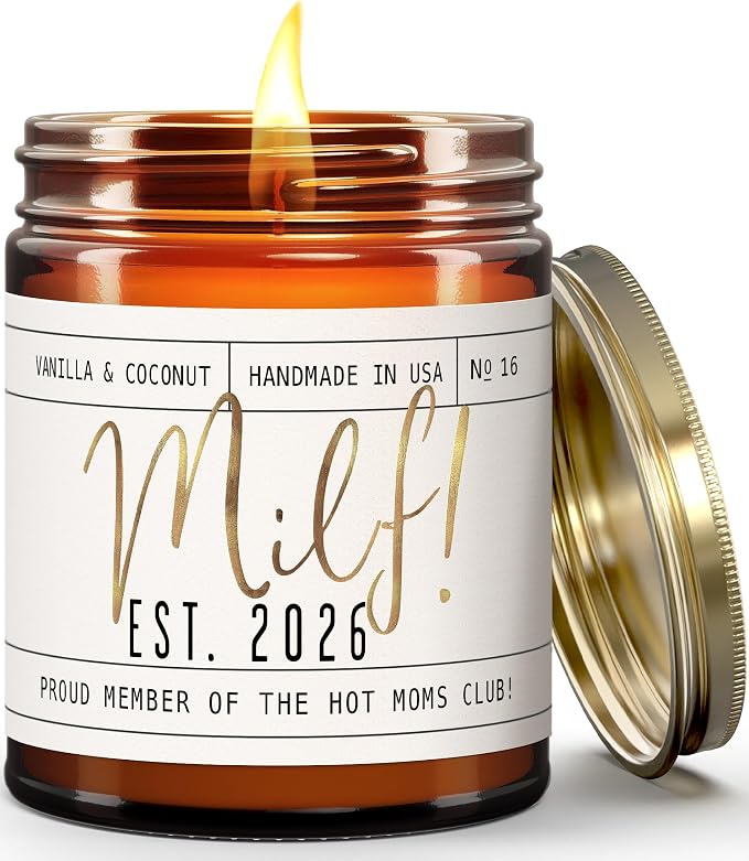 New Mom Gifts for New Mom - 'Est. 2026' Candle, w/Coconut & Vanilla-Infused Essential Oils I Postpartum Gifts for First Time Mommy Push Presents I 50Hr Burn, USA Made