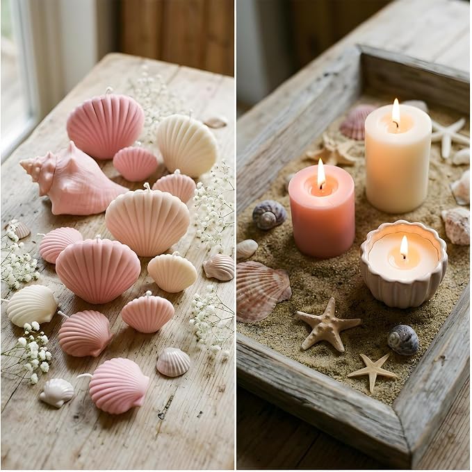 50 Sets Wood Candle Wicks, Thickened Cherry Wood Candle Wicks for Candle Making with Wick Trimmer, Stand & Glue, 5.1 Inches, Long Lasting Flame, Easy to Burn