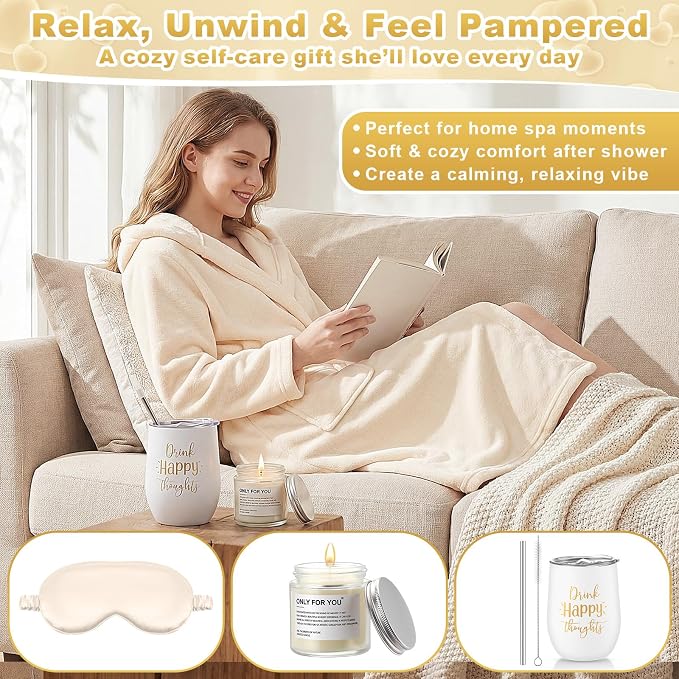 11 Pcs Birthday Gift for Women Mother Gifts Set Spa Gift Baskets for Women Get Well Care Package for Mom Her Wife Friend