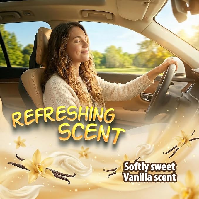 Little Pup 96602 Vanilla Scent, Car Air Freshener, Clips to A/C Air Vent, Alcohol-Free Fragrance Oil, Non-Hazardous and Non-Toxic Plastic, Set of 1