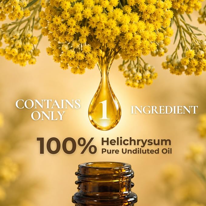 THIEVA Helichrysum Essential Oil 4 oz (118 ml) – 100% Pure and Natural Non-GMO Helichrysum (Gymnocephalum) Oil for Aromatherapy, Focus, and Relaxation