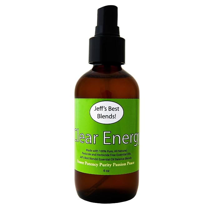 Jeff's Best Blends! Clear Energy Scent-Therapeutic Grade Essential Oil Based Body And Room Spray