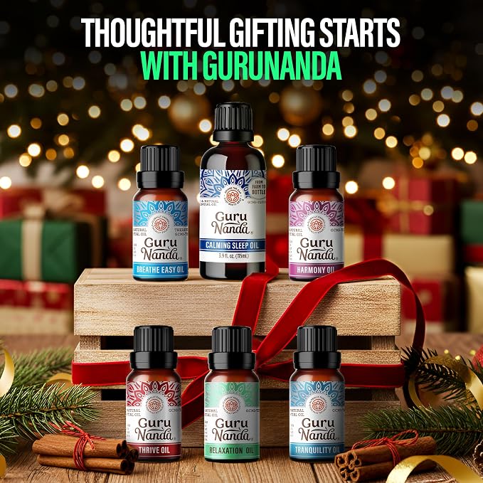 GuruNanda Calming Sleep Essential Oil, Blend of 100% Natural, Pure & Undiluted Essential Oils, Promote Relaxation, Calmness & Restful Sleep, 3.9 fl oz