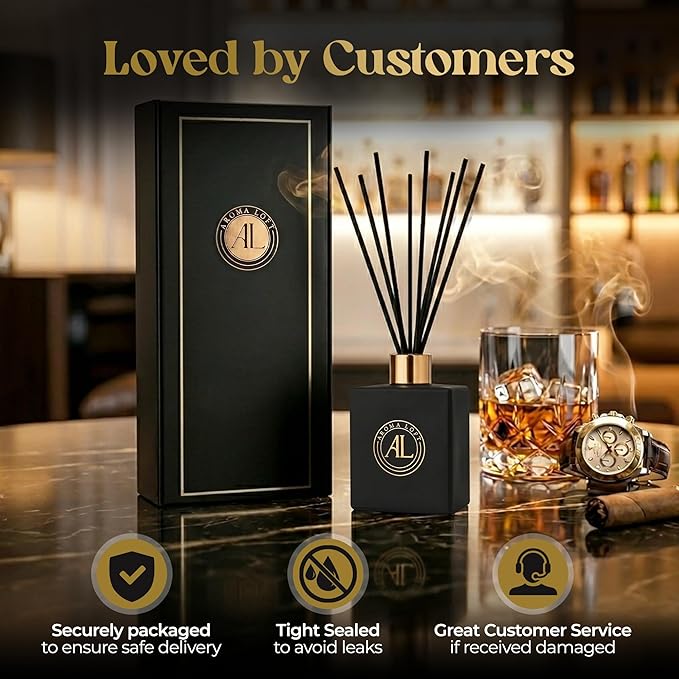 Black Reed Diffusers for Home | Premium Fragrance Diffuser | Reed Diffuser Sticks in Oil Set with Sunlit Citrus Scent | Smell Good Stuff | Long-Lasting Oil for Bathroom & Office (5 oz)